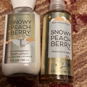NEW BBW SET SNOWY PEACH BERRY